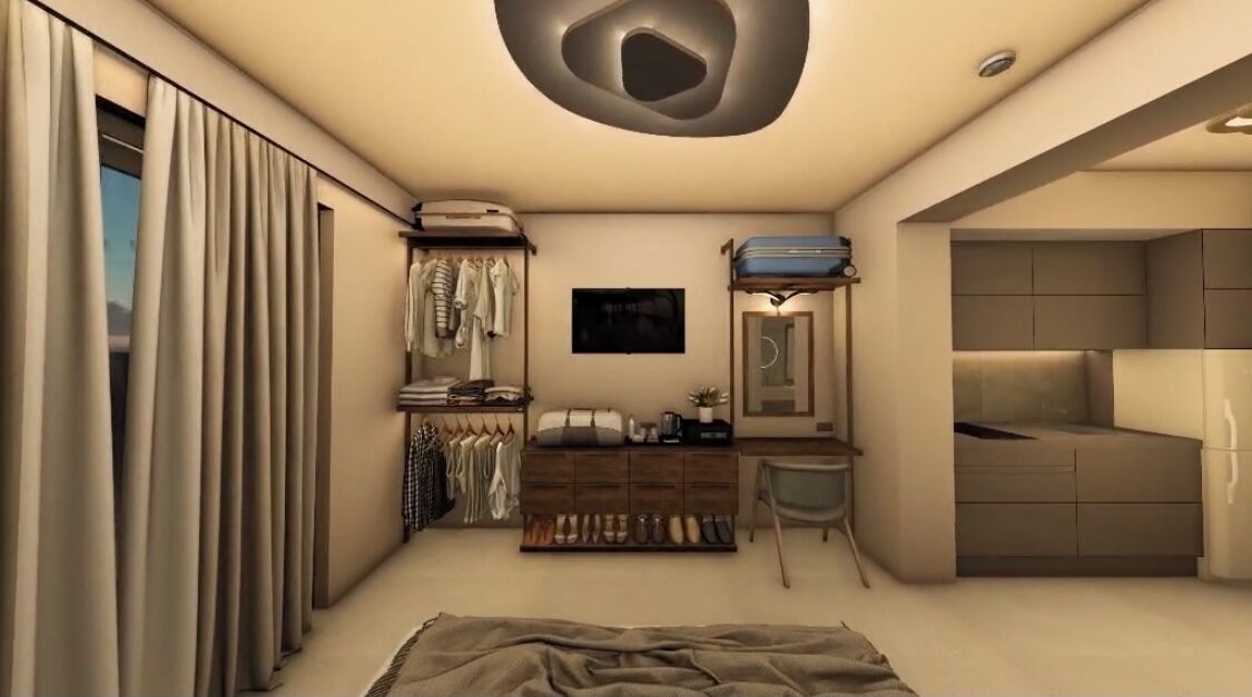 Basic Studio, 1 Bedroom, Sea View | 1 bedroom, in-room safe, desk, soundproofing