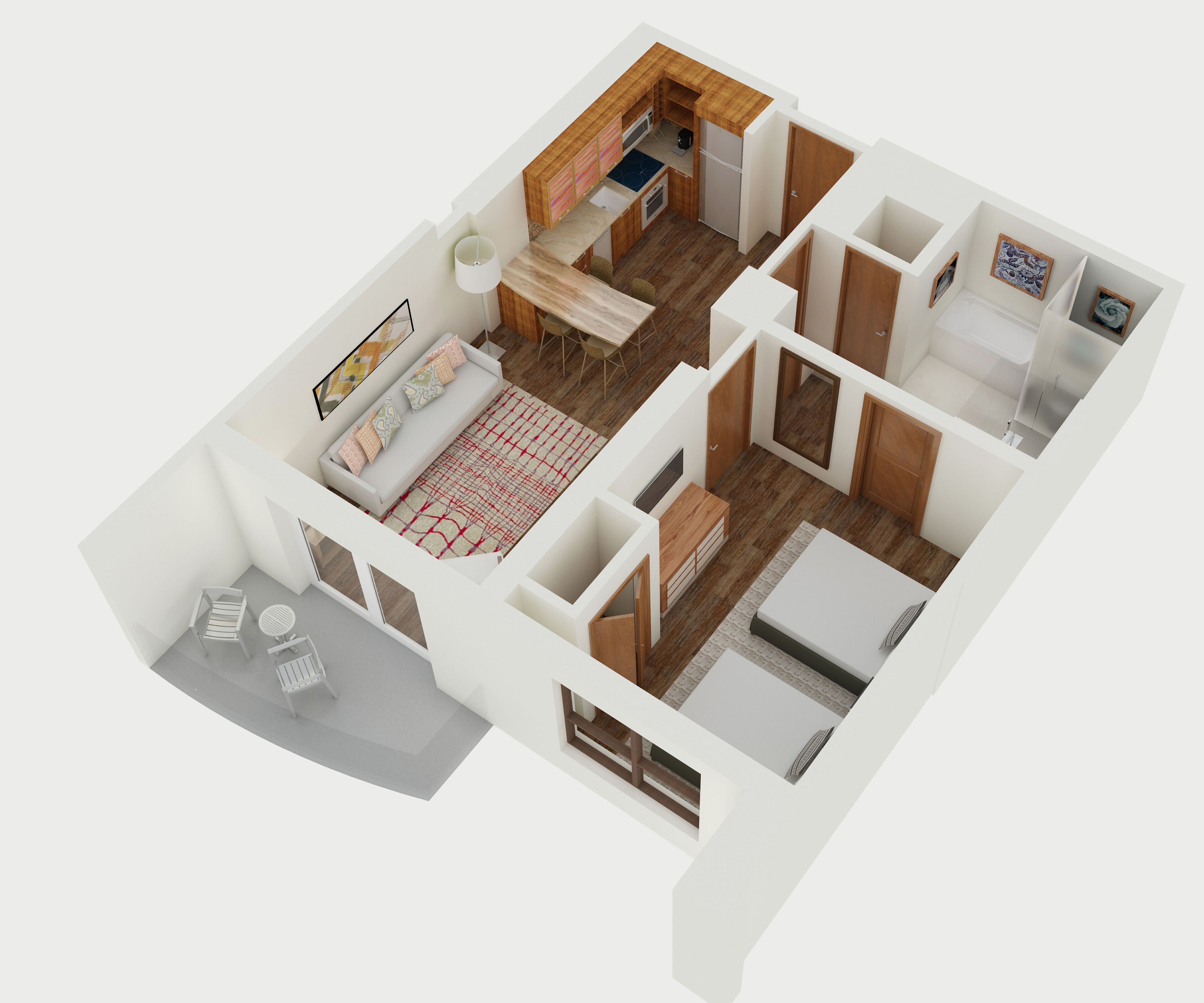 luxury suite, 1 bedroom, ocean view (2 double beds) | premium bedding, pillow-top beds, in-room safe, blackout curtains