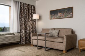 50-inch flat-screen TV with cable channels, TV