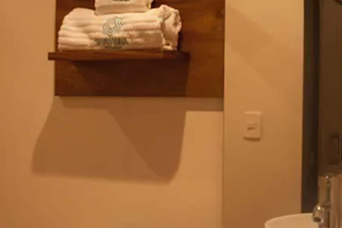 shower, free toiletries, hair dryer, bathrobes