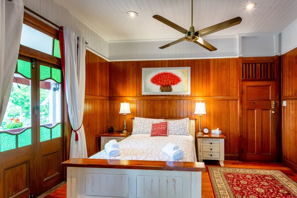 Habitación doble, 1 cama Queen size (The Andrews Room) | Ropa de cama de alta calidad y escritorio 