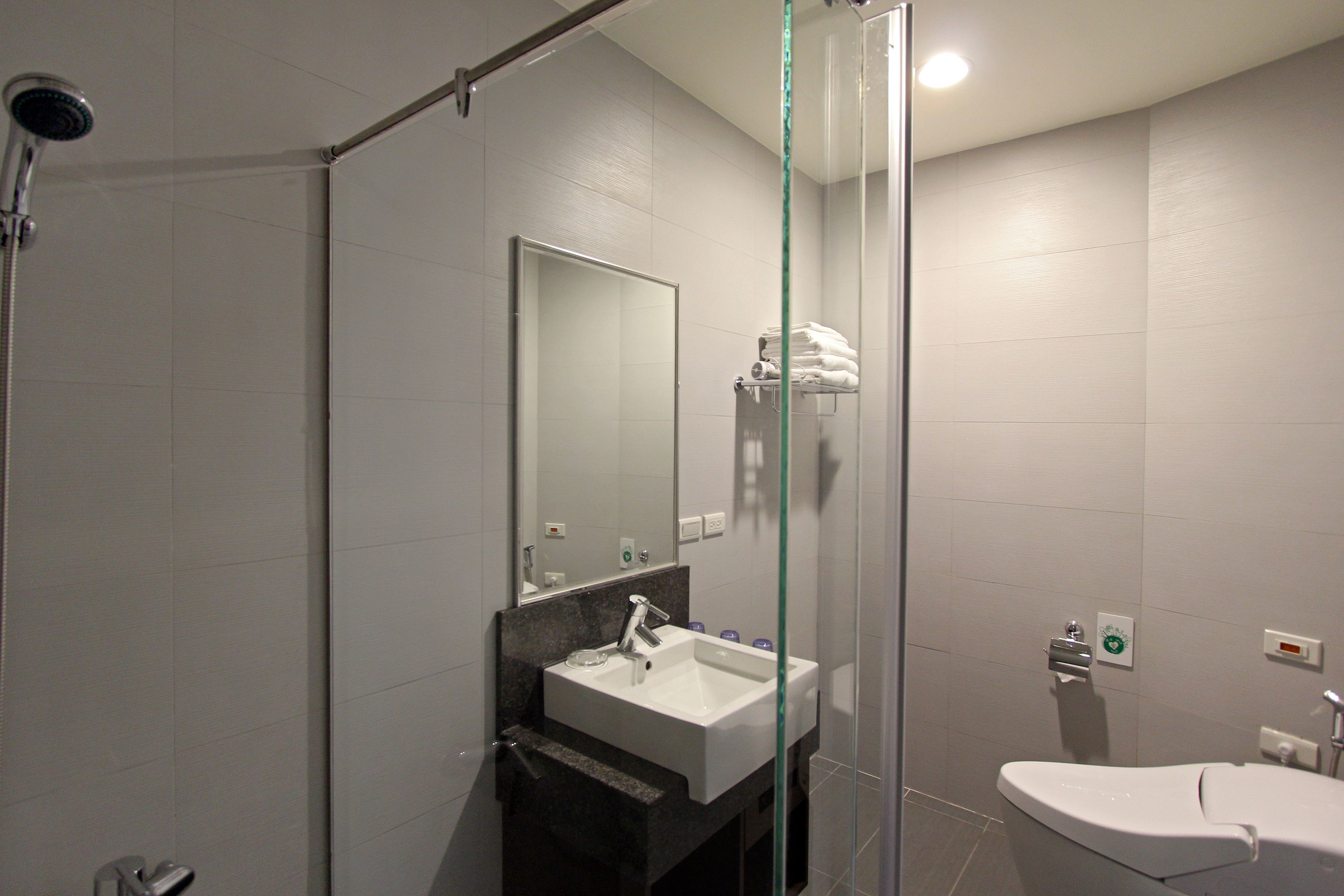 free toiletries, hair dryer, slippers, towels