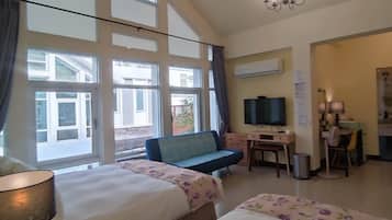 华丽四人房 | 1 多间卧室、高档床上用品、隔音、免费 WiFi