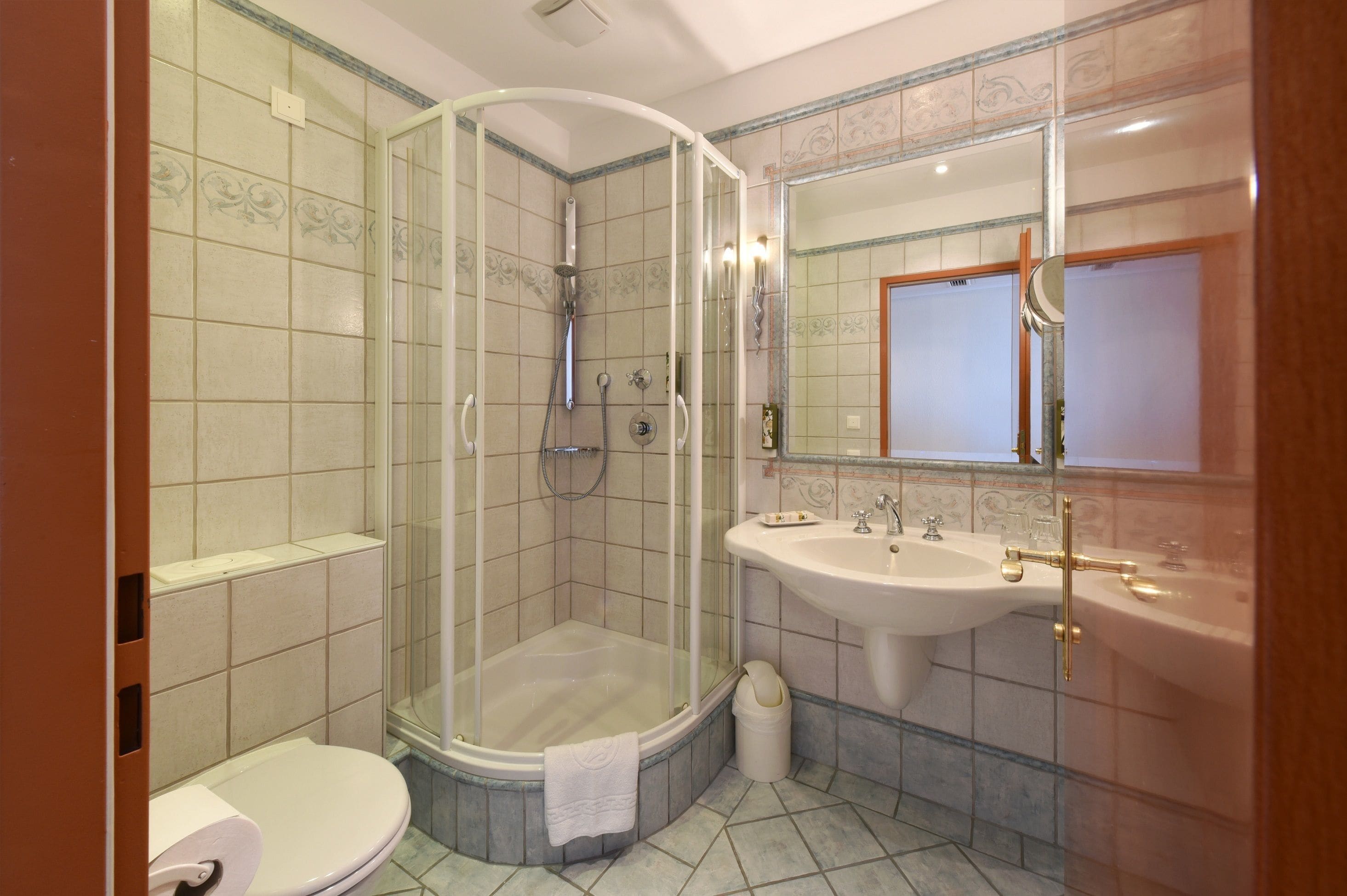 free toiletries, hair dryer, towels