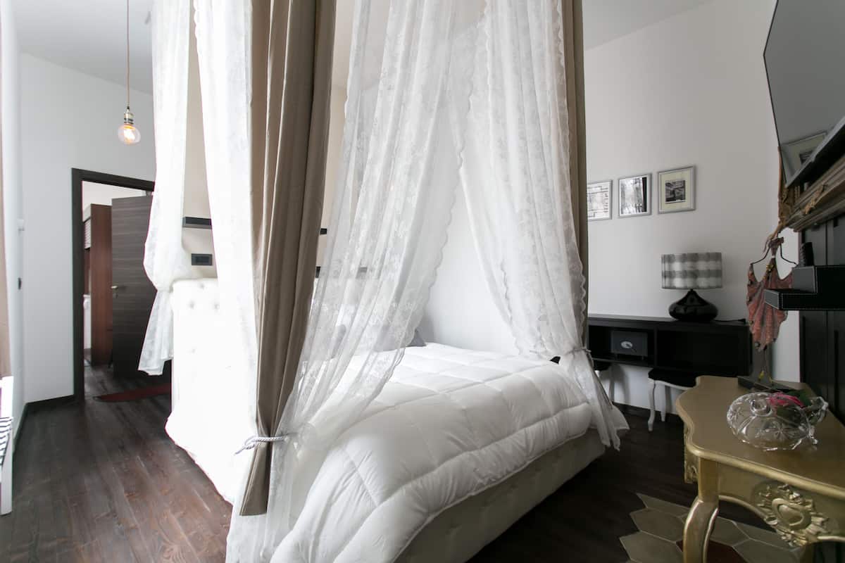 Gold Apartment | 1 slaapkamer, lakens van Egyptisch katoen, luxe beddengoed