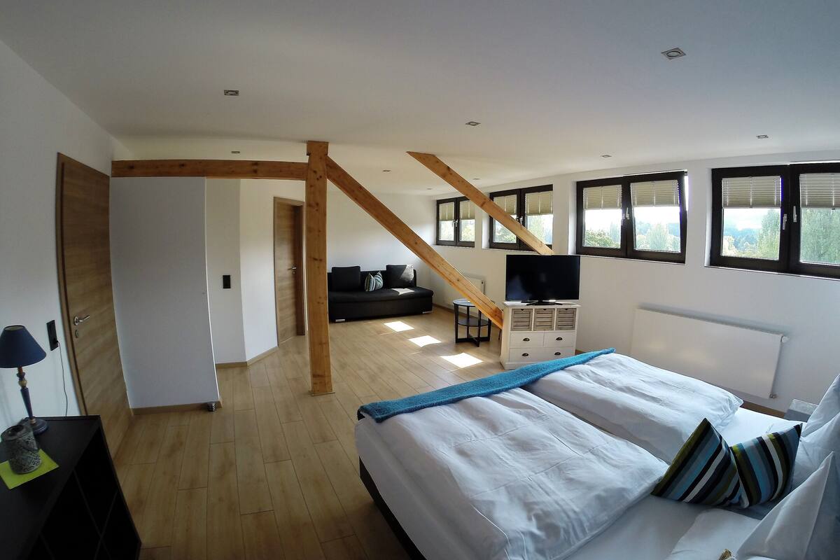 deluxe double room, private bathroom, river view