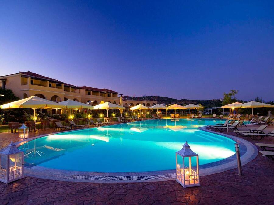 Seasonal outdoor pool, pool umbrellas, pool loungers