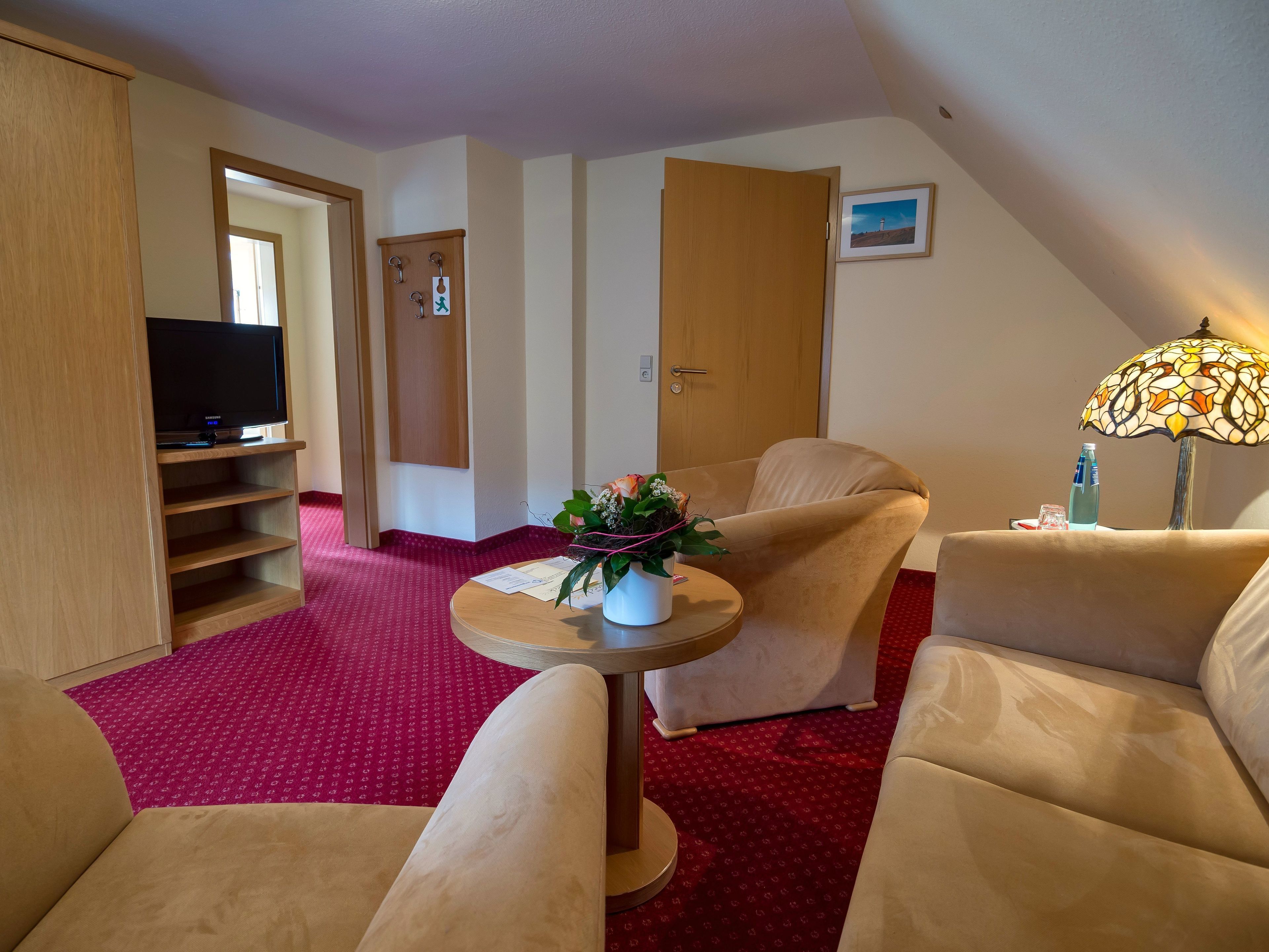 standard suite, 1 bedroom, non smoking, balcony | living area | 40-inch flat-screen tv with satellite channels, tv