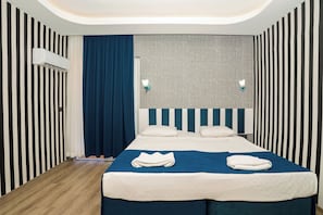 Sengetøy av topp kvalitet, safe på rommet og wi-fi (mot et tillegg)