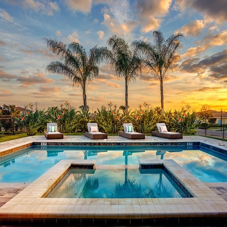 Outdoor pool, a heated pool, cabanas (surcharge), pool umbrellas