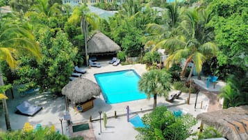 2 outdoor pools, a heated pool