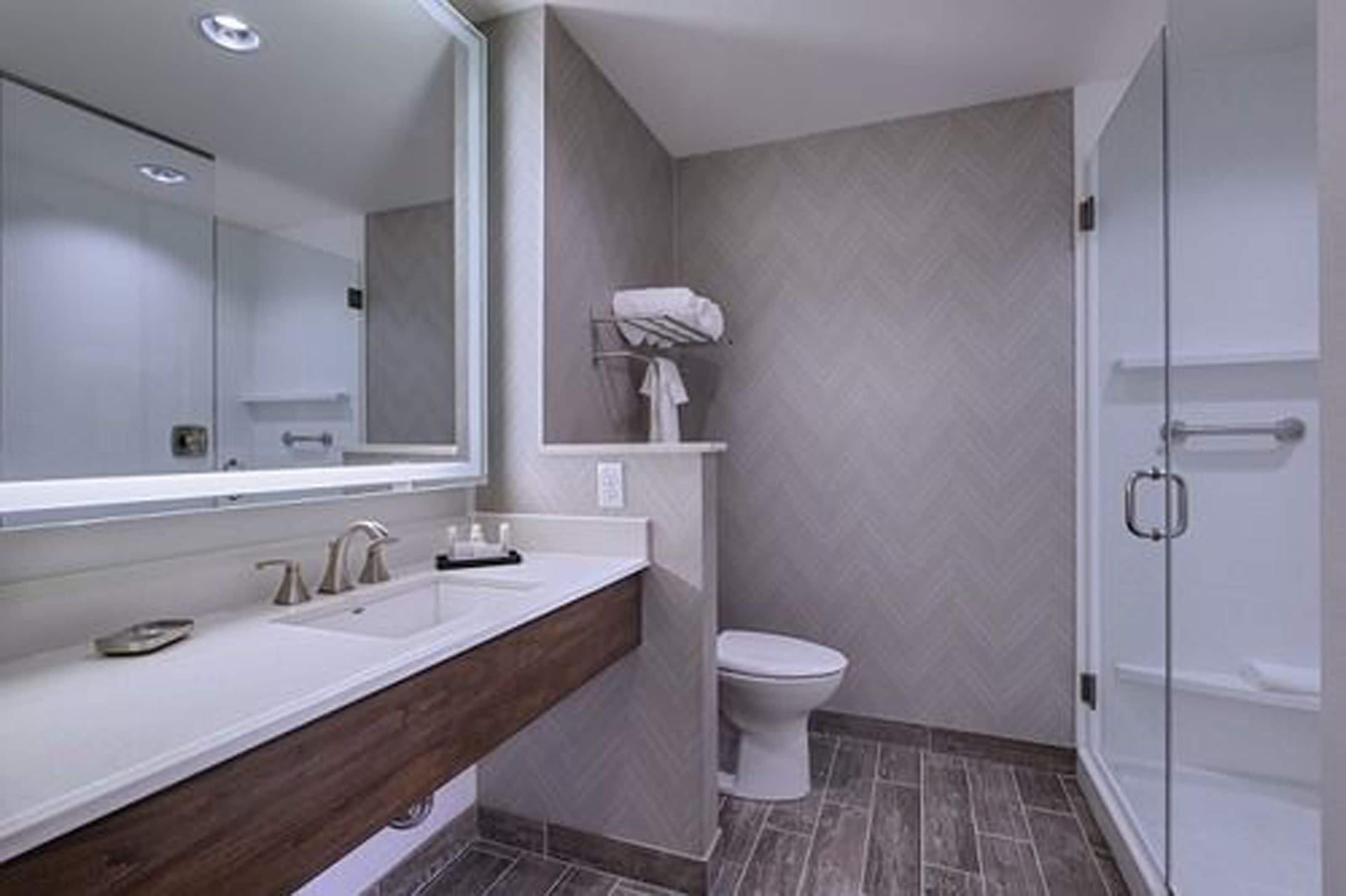 free toiletries, hair dryer, towels