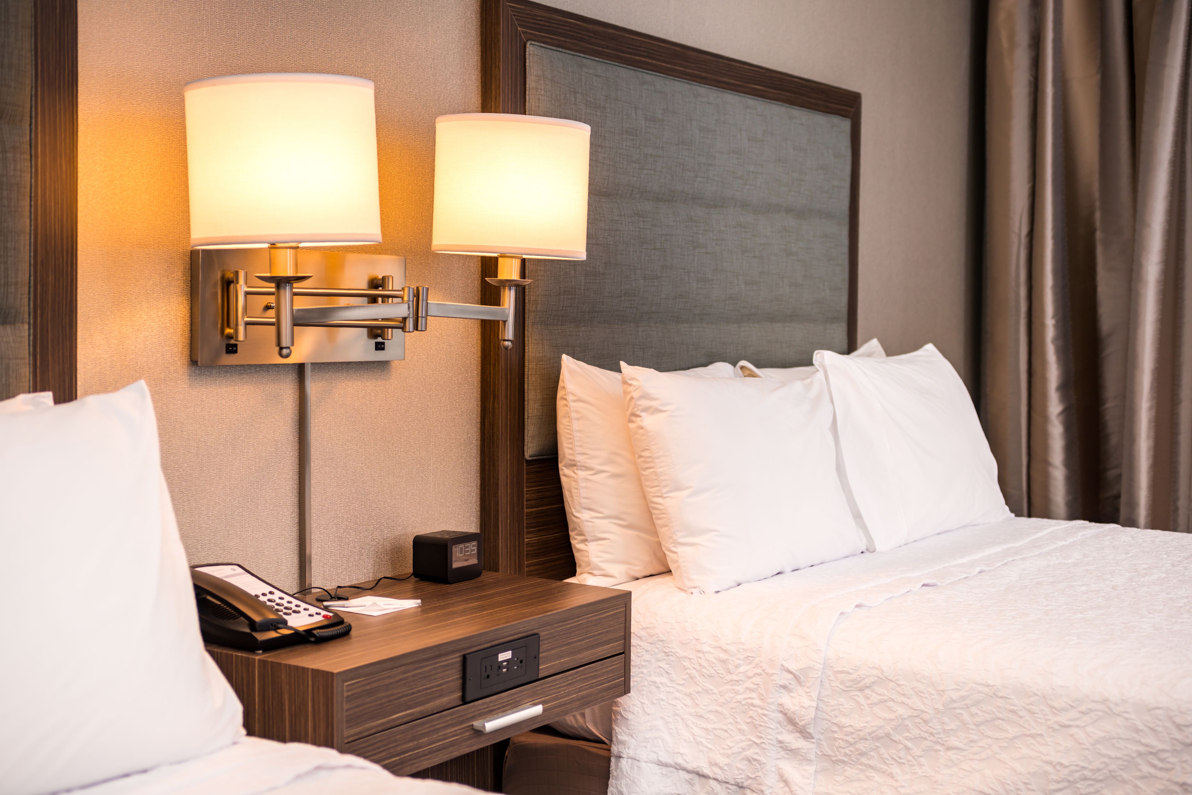 room, 2 queen beds, non smoking, refrigerator & microwave | desk, blackout curtains, iron/ironing board, free cots/infant beds