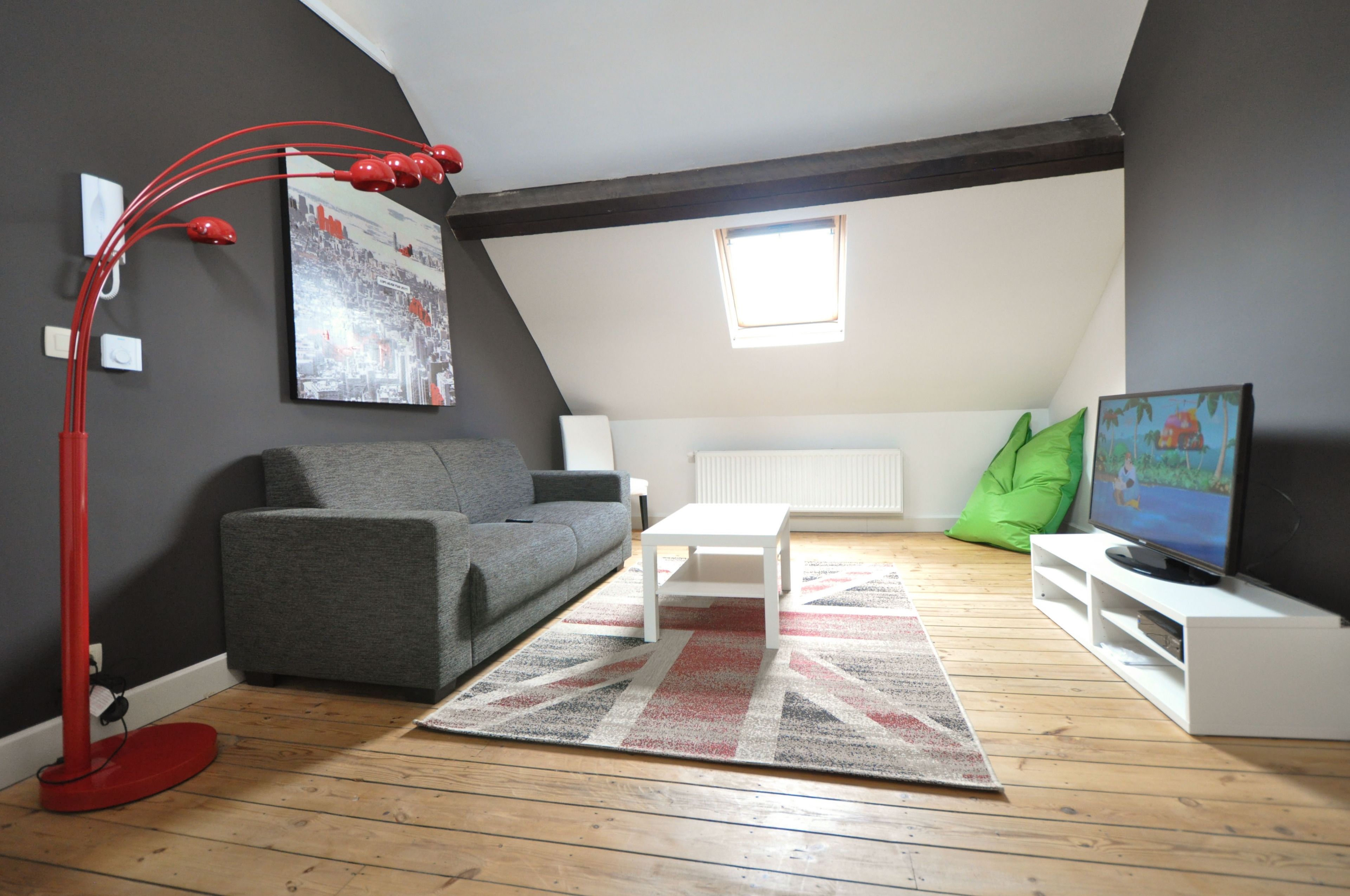 standard suite | living area | tv, fireplace