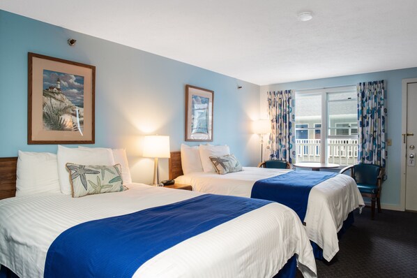 2 Queen Room | Premium bedding, individually furnished, desk, blackout curtains - Stage Run By The Sea (Ogunquit)