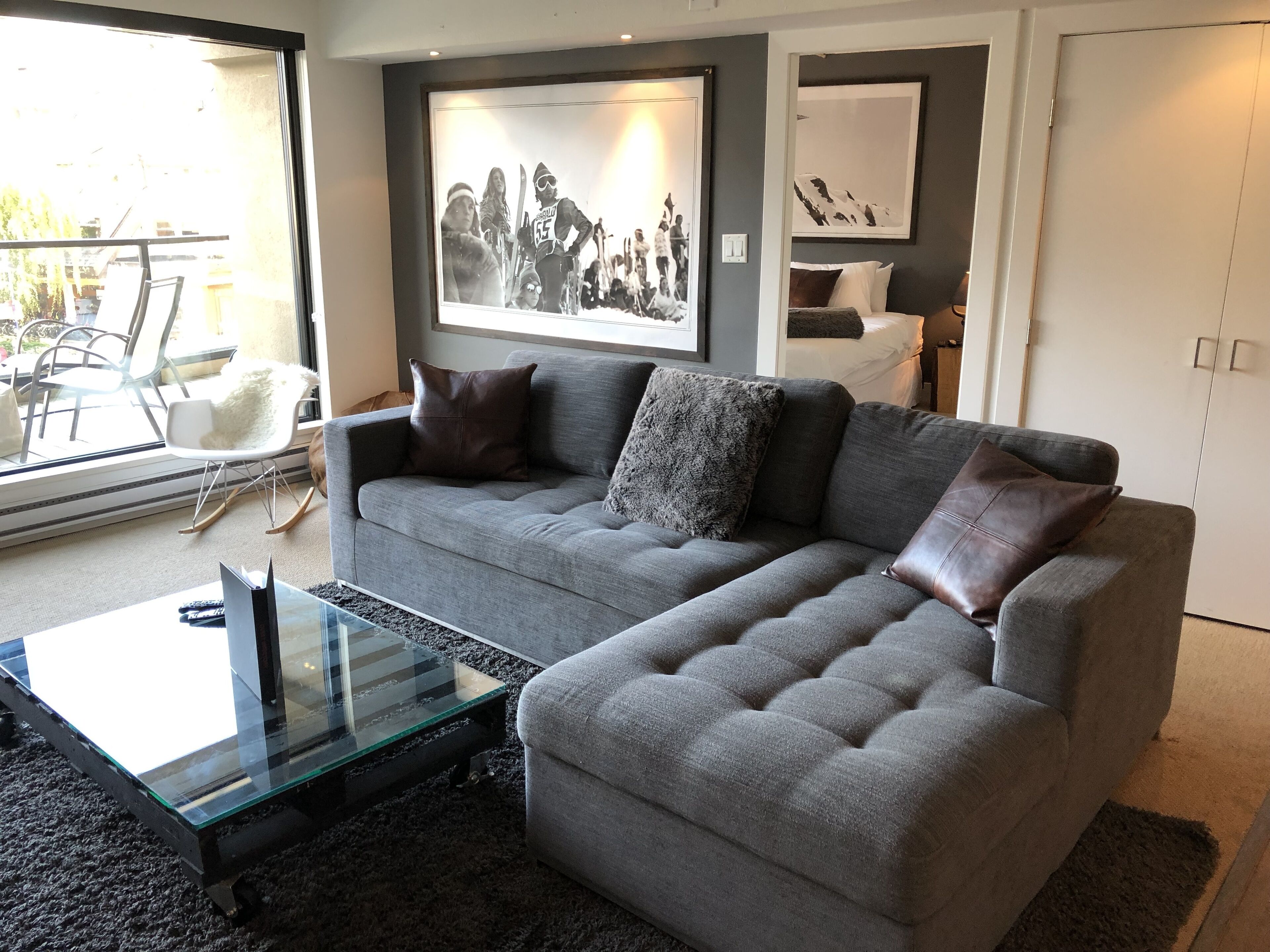 the whistler blackcomb suites | living area | 20-inch flat-screen tv with cable channels, tv