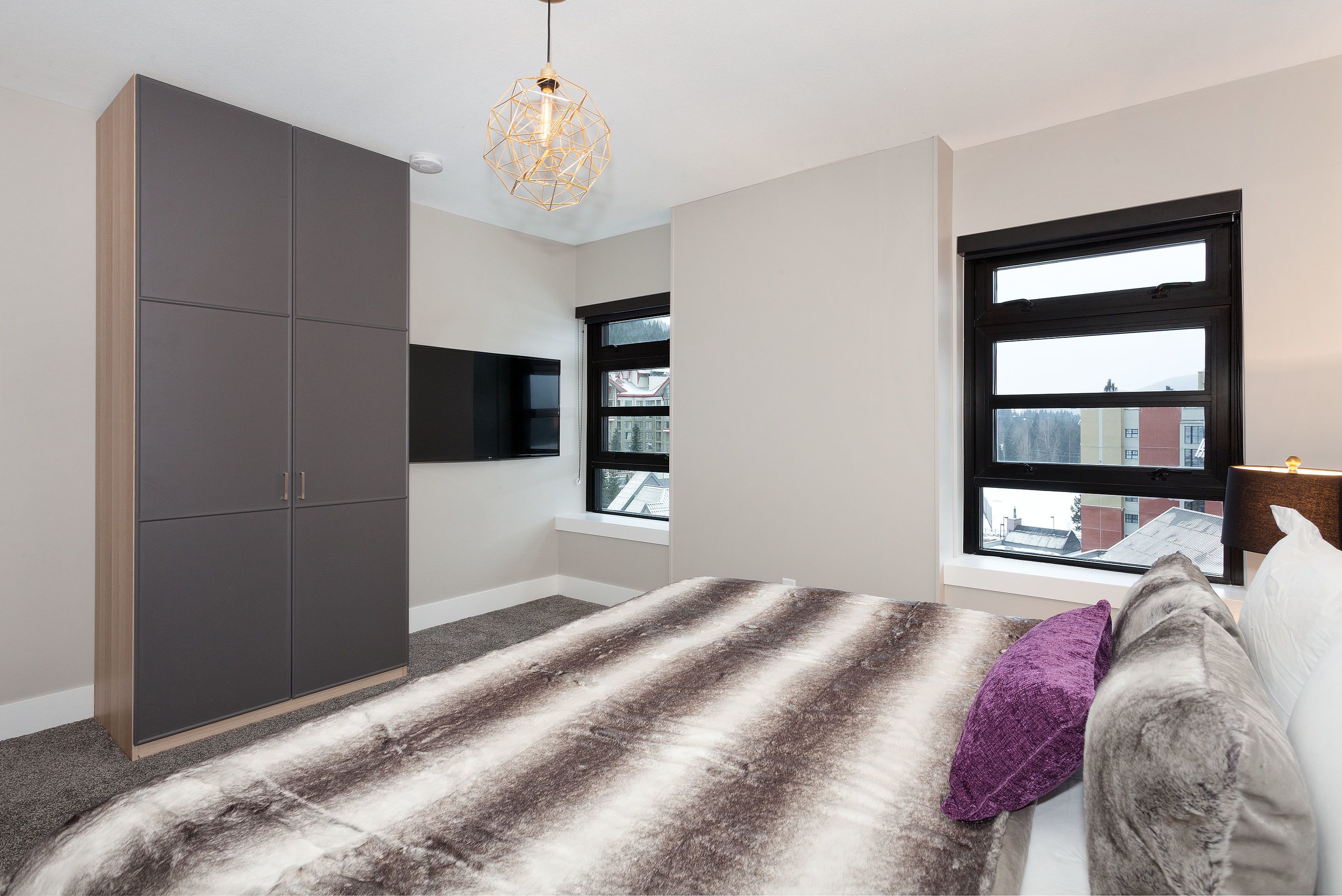 the penthouse | 1 bedroom, laptop workspace, blackout curtains, iron/ironing board