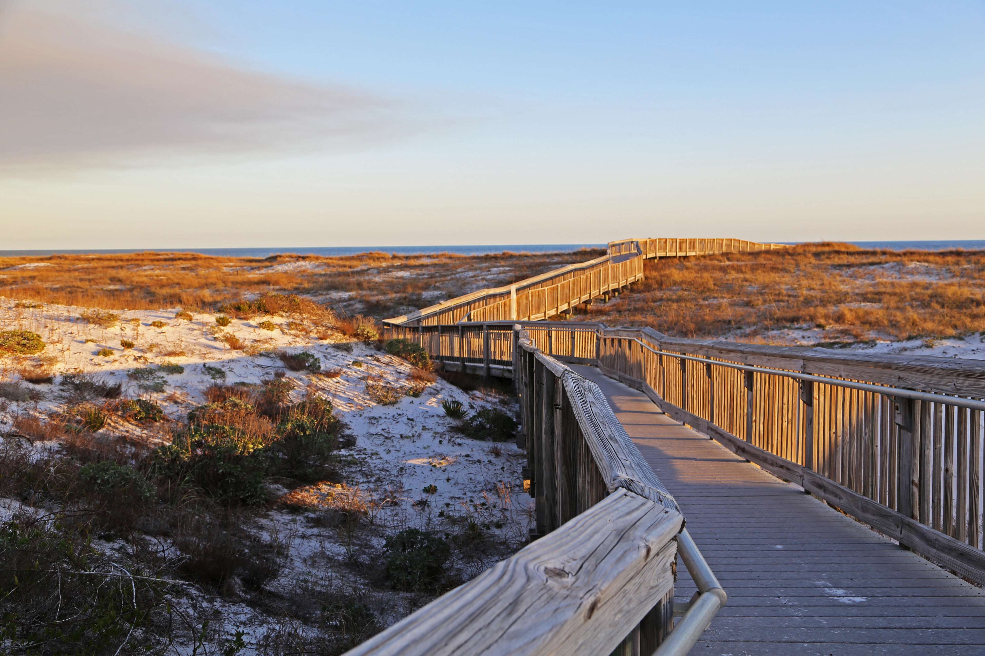 on the beach, white sand, sun-loungers, beach umbrellas
