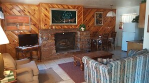 Taulutelevisio, takka