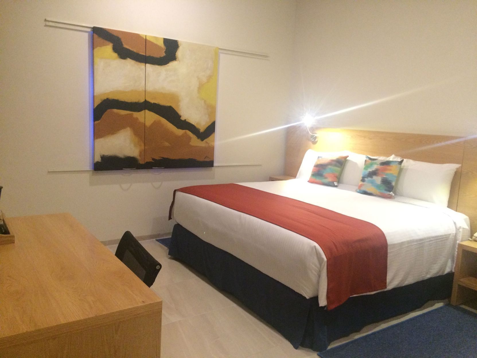 Premium bedding, down comforters, in-room safe, individually decorated