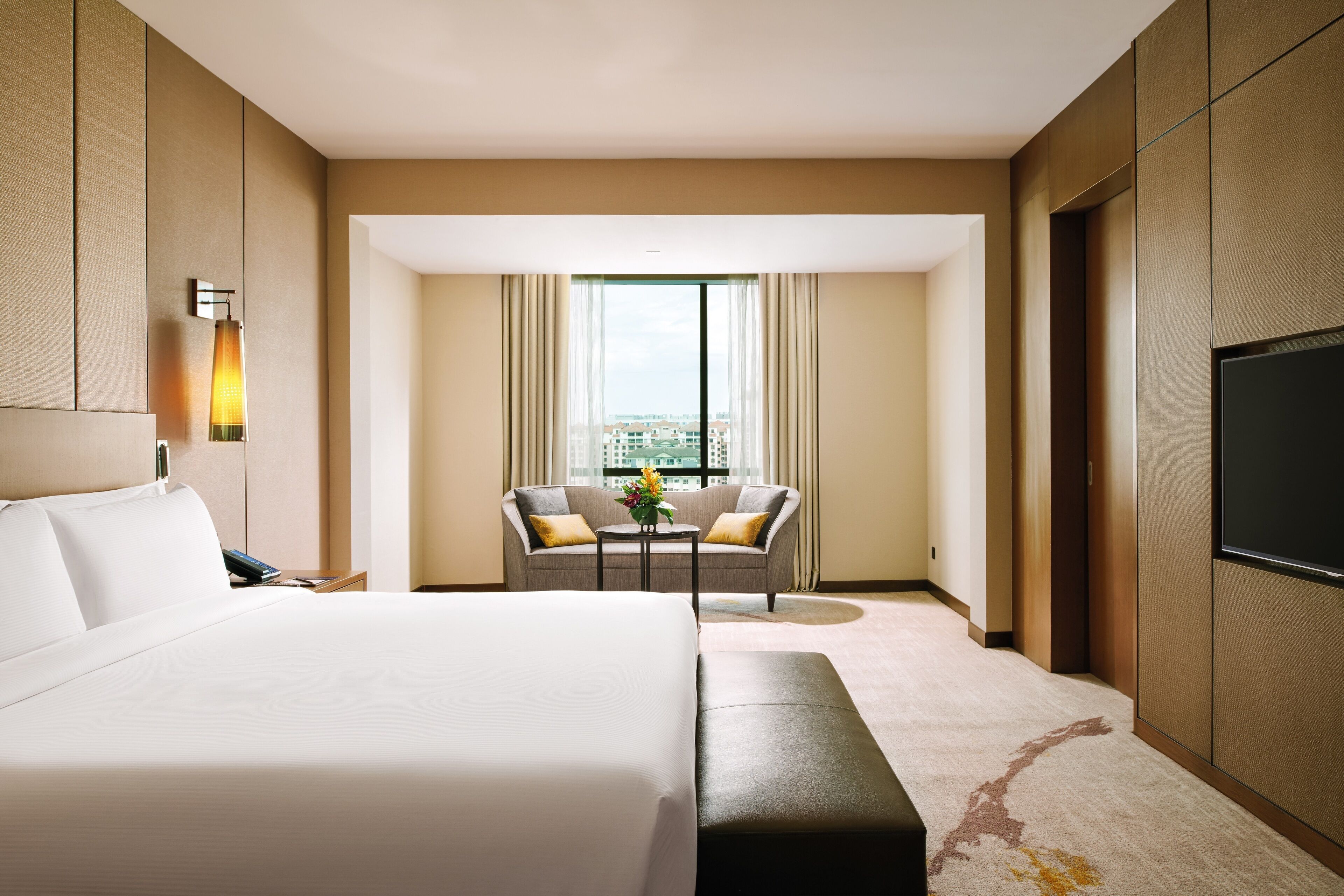 Suite Exécutive, 1 très grand lit et 1 canapé-lit, hypoallergénique | Vue de la chambre