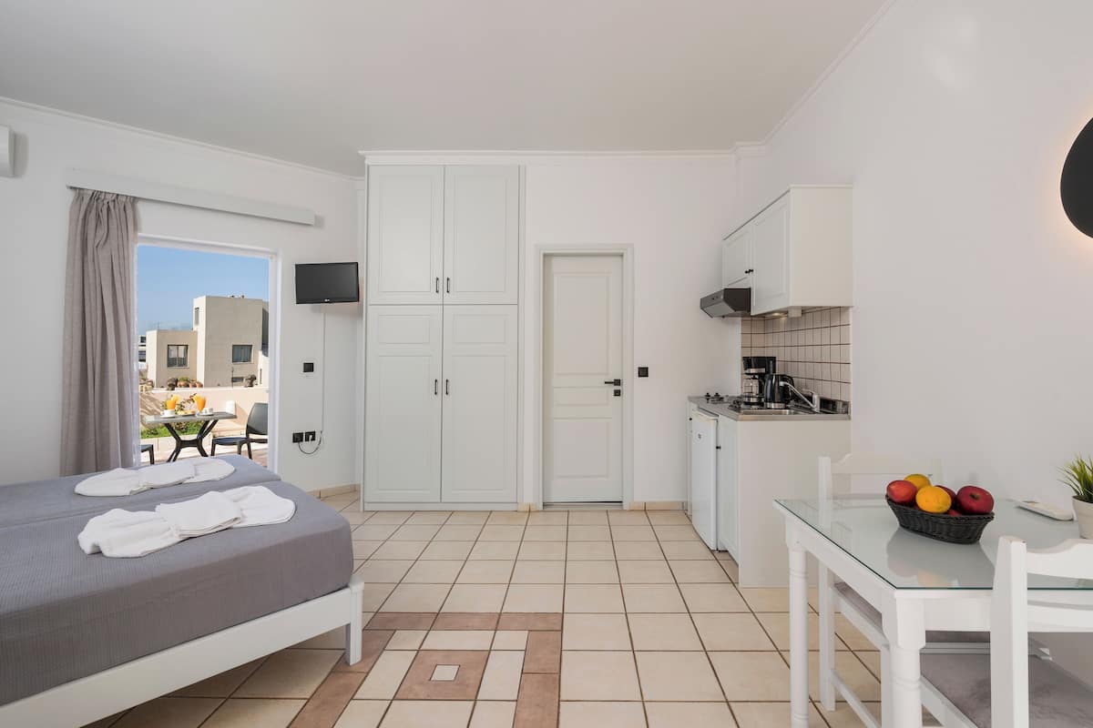 Studio | 1 bedroom, in-room safe, soundproofing, iron/ironing board