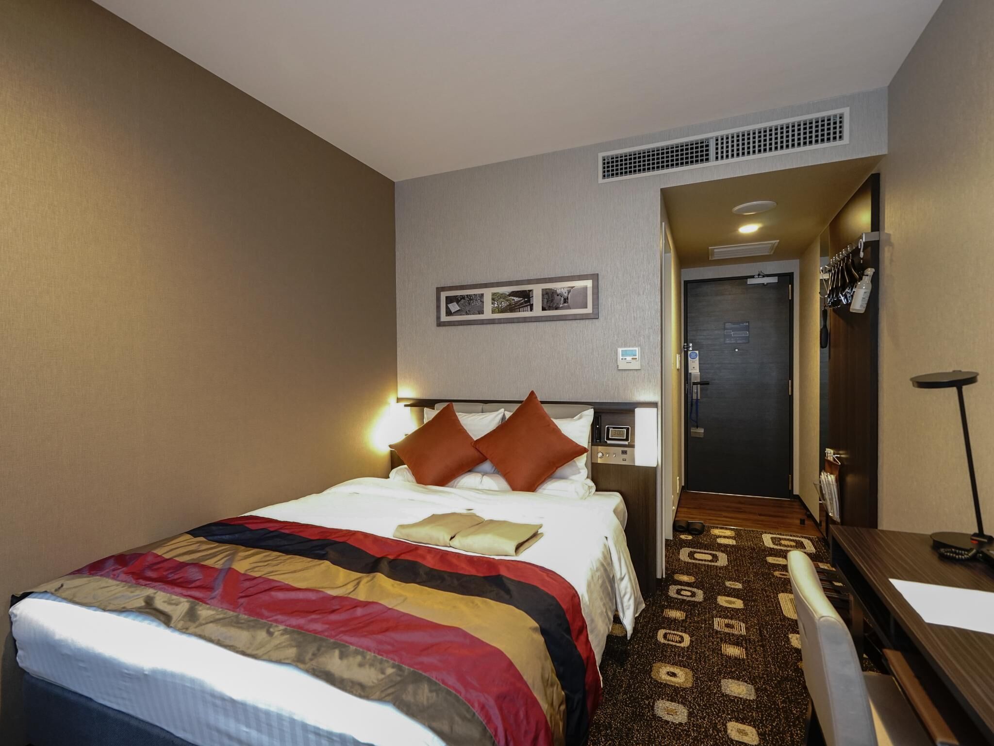 In-room safe, desk, laptop workspace, iron/ironing board