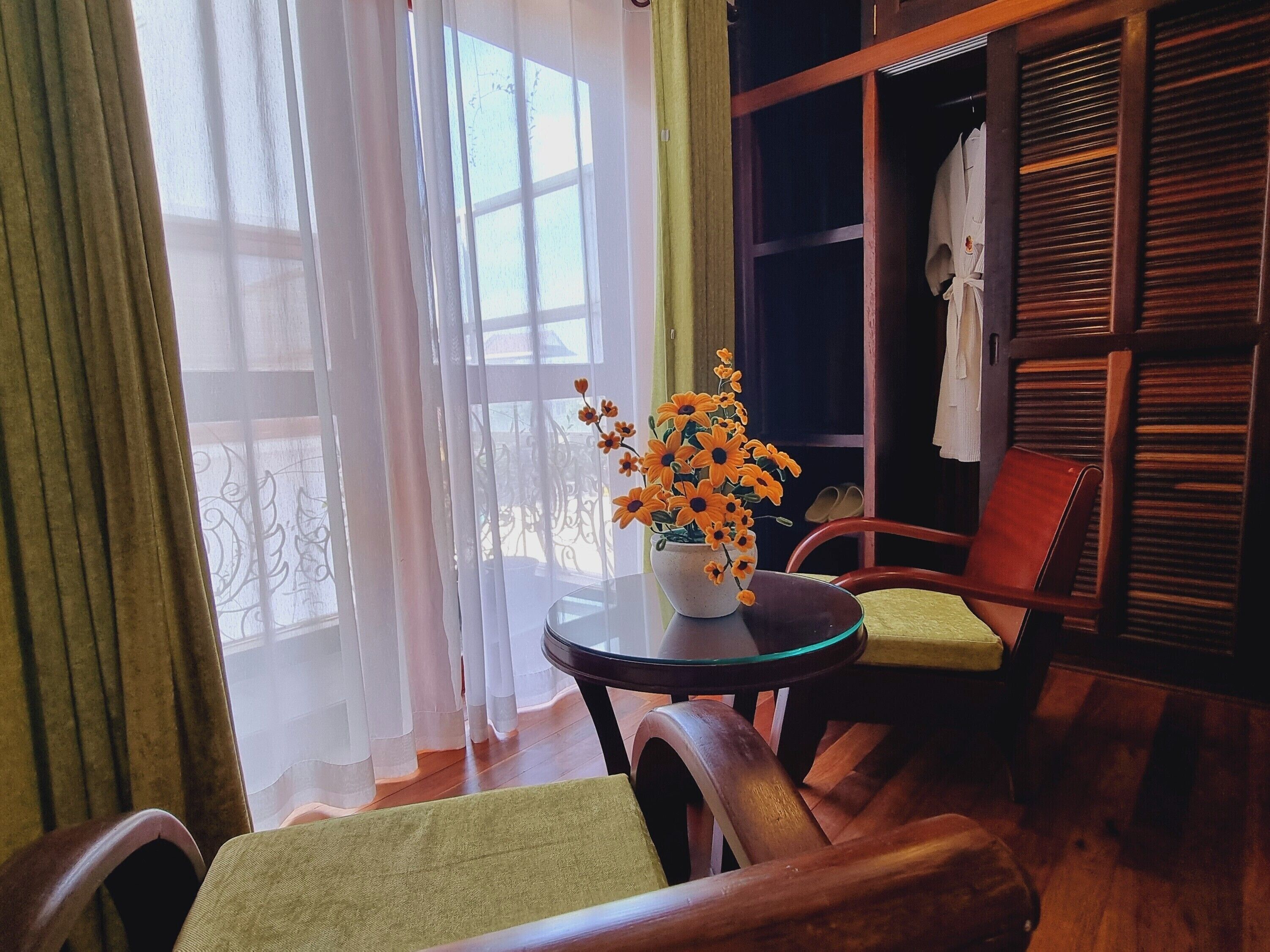 junior suite, 1 king bed, balcony, city view | view from room