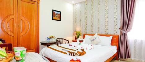 Superior Double Room, 1 Queen Bed, Patio, City View | Minibar, in-room safe, desk, blackout curtains