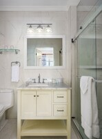 Free toiletries, hair dryer, towels