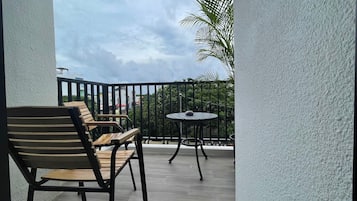 Quadruple Room, Balcony with Street View | Terrace/patio