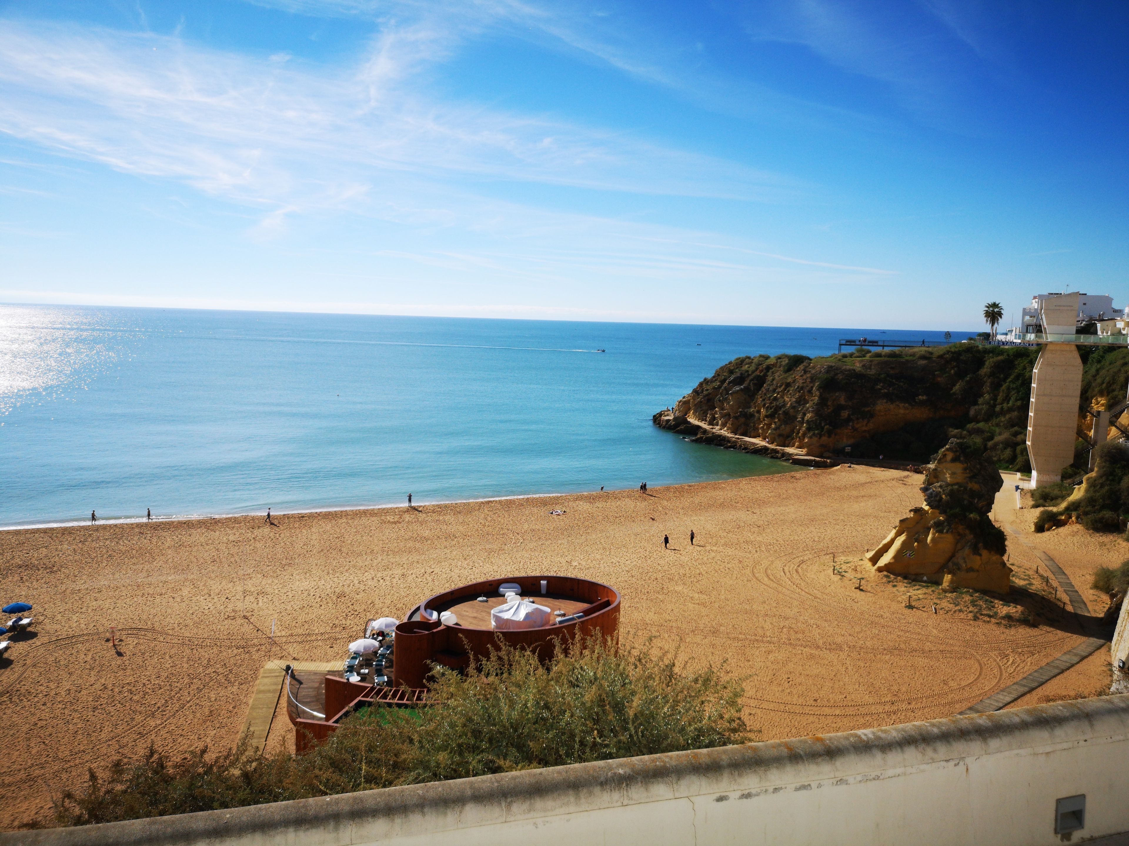 on the beach, white sand