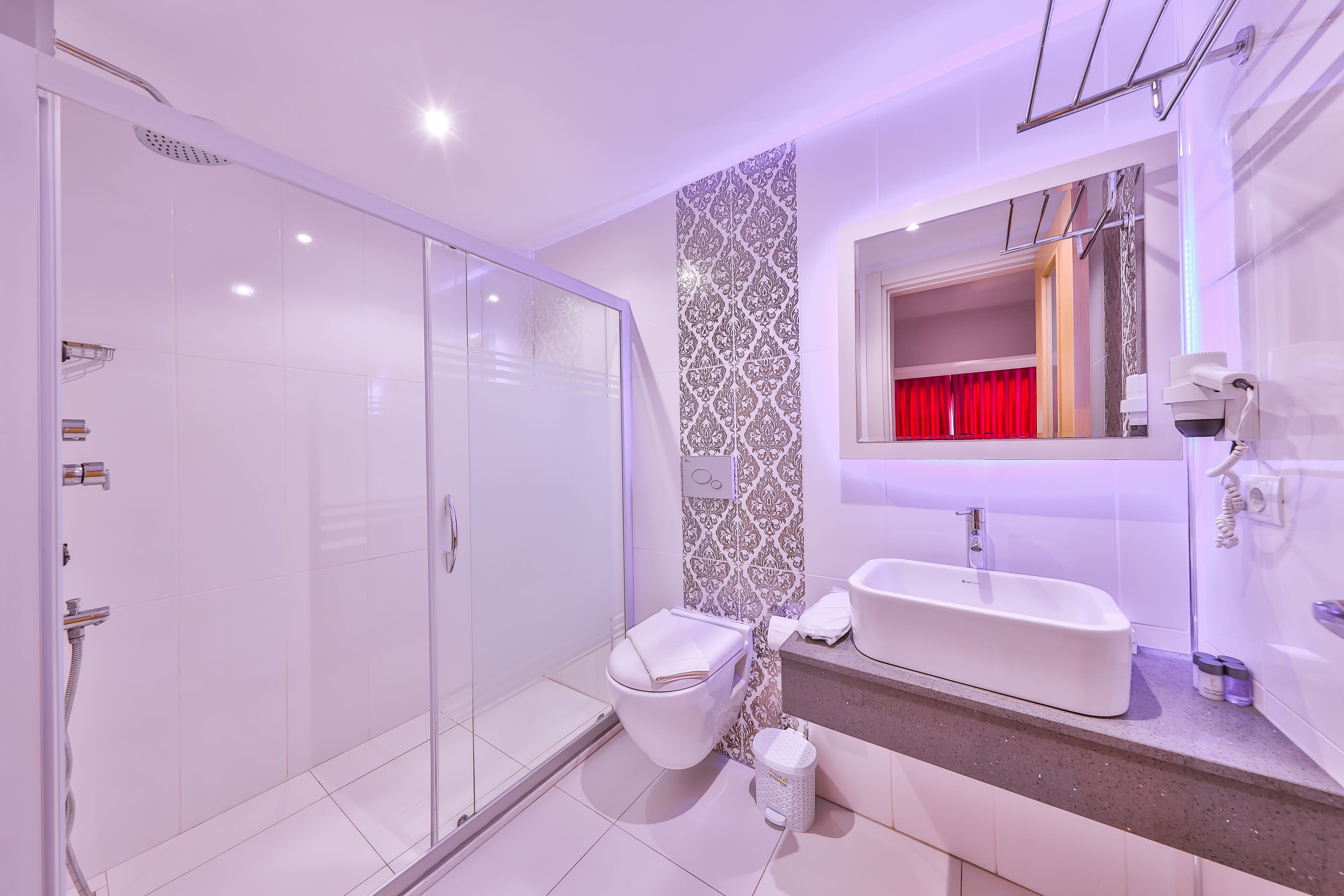 comfort triple room, balcony, sea view | bathroom | shower, rainfall showerhead, free toiletries, hair dryer