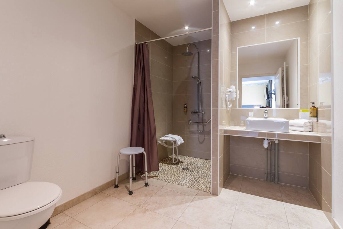 superior double or twin room | bathroom | hair dryer, towels