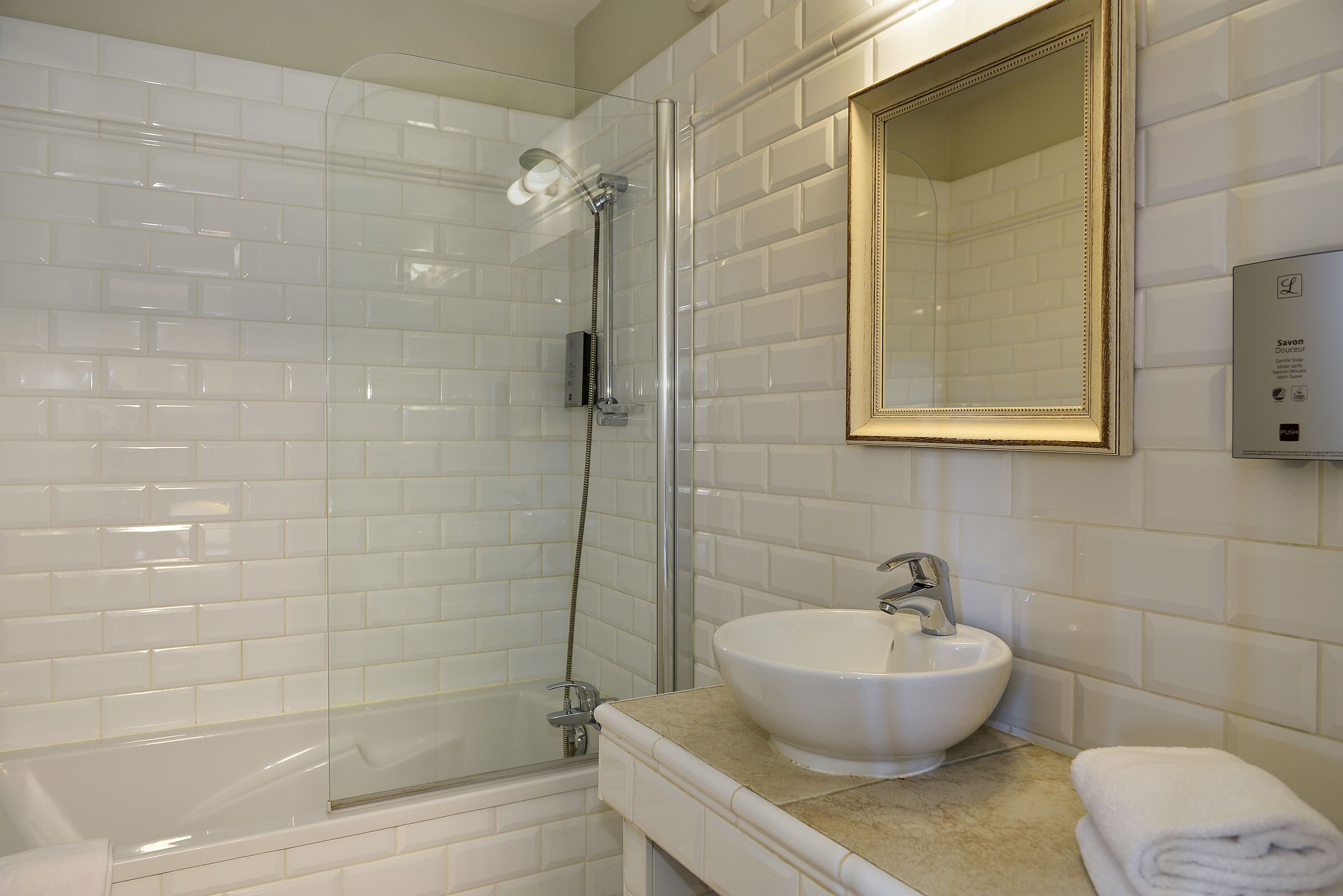superior double or twin room | bathroom | hair dryer, towels