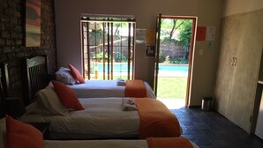 Tiple room :3 single beds, Full bathroom  | View from room - Travellers Nest Guesthouse (Centurion)