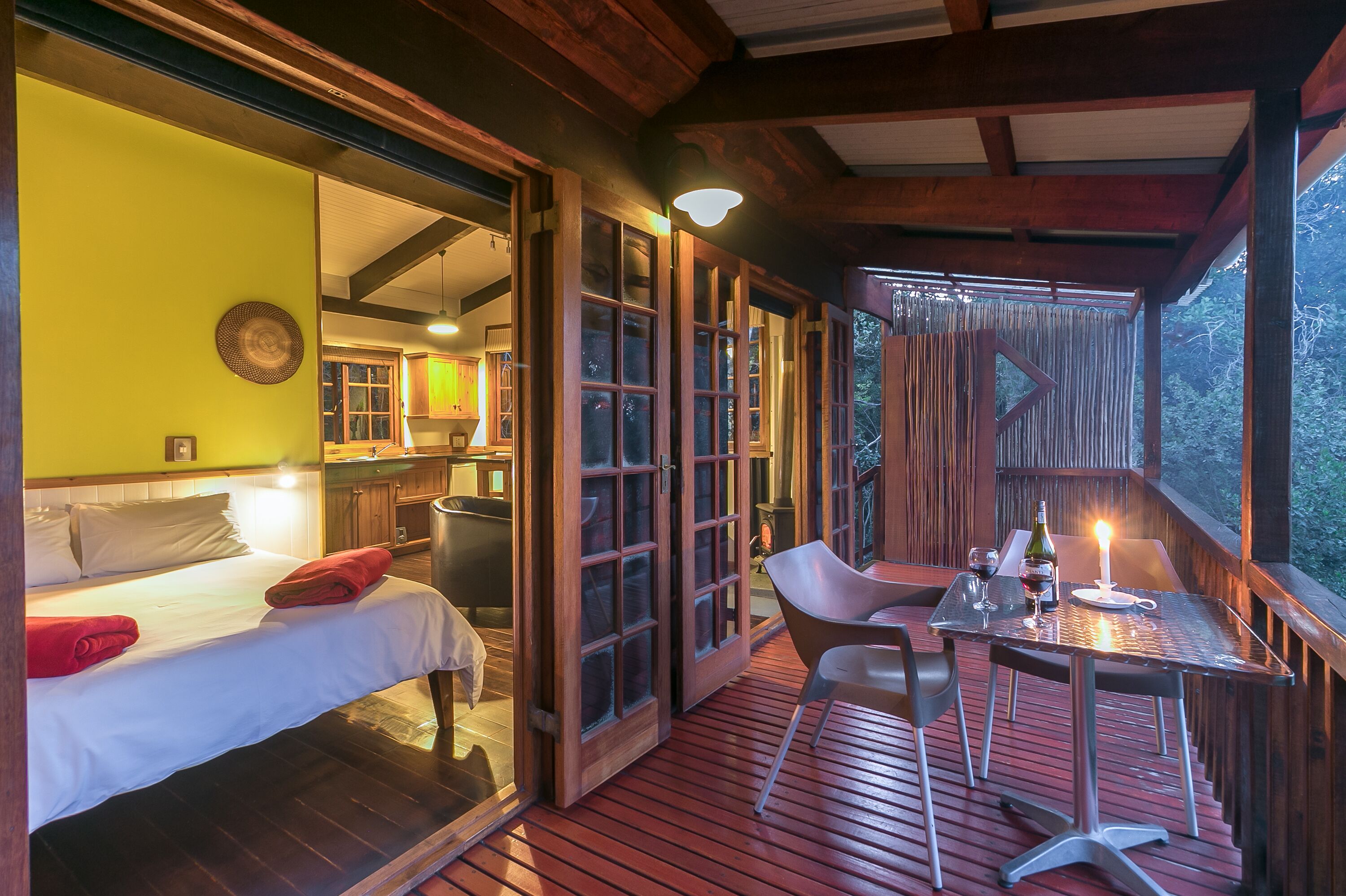 Cabin, 1 Queen Bed, Mountain View | Terrace/patio