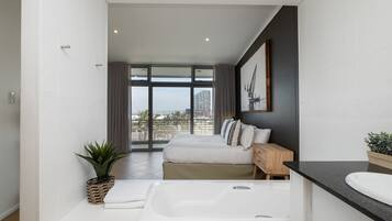 Appartement Confort, 3 chambres, vue canal, en front de plage