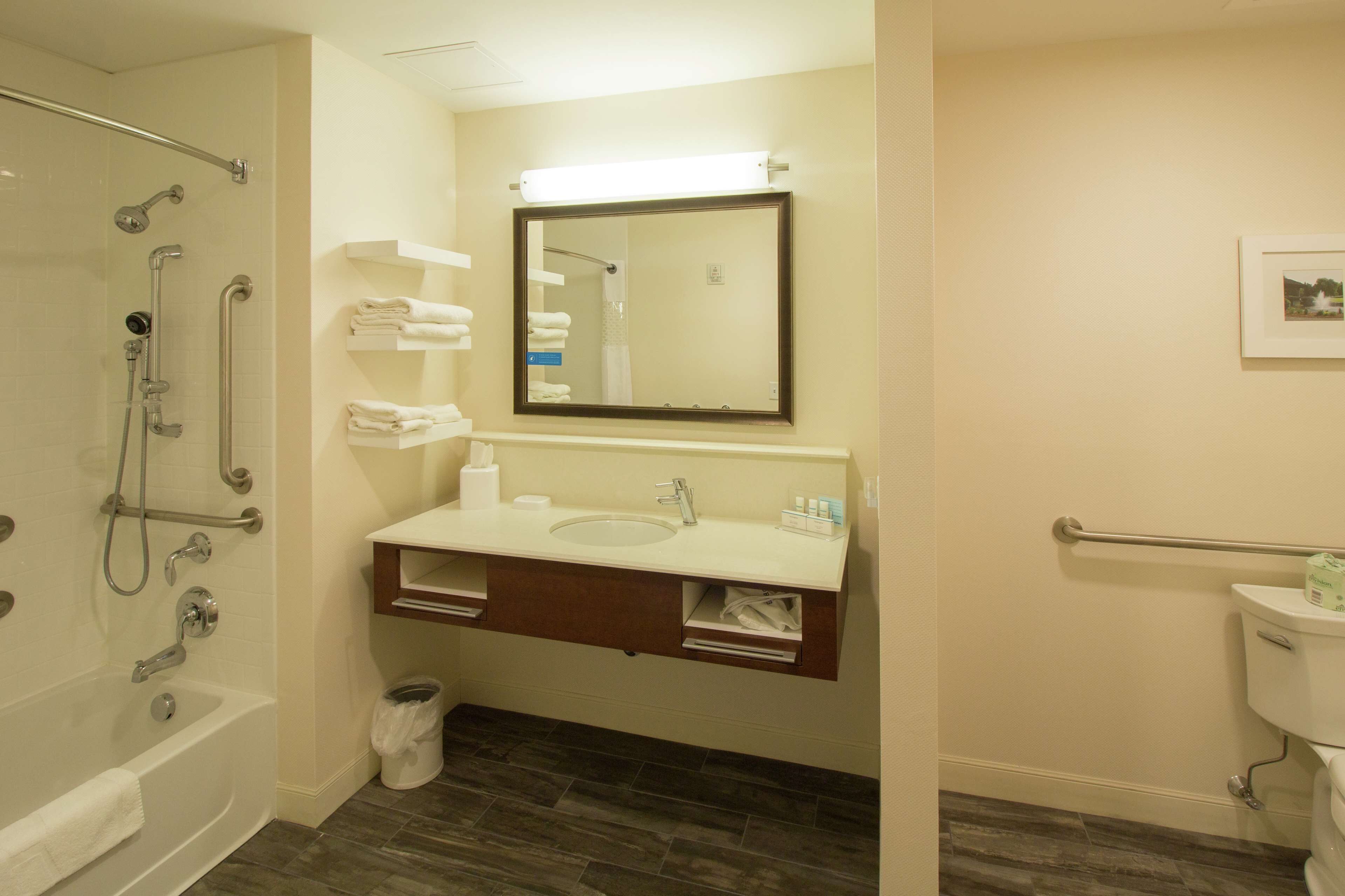 room, 2 queen beds, accessible, bathtub | bathroom | combined shower/bathtub, free toiletries, towels