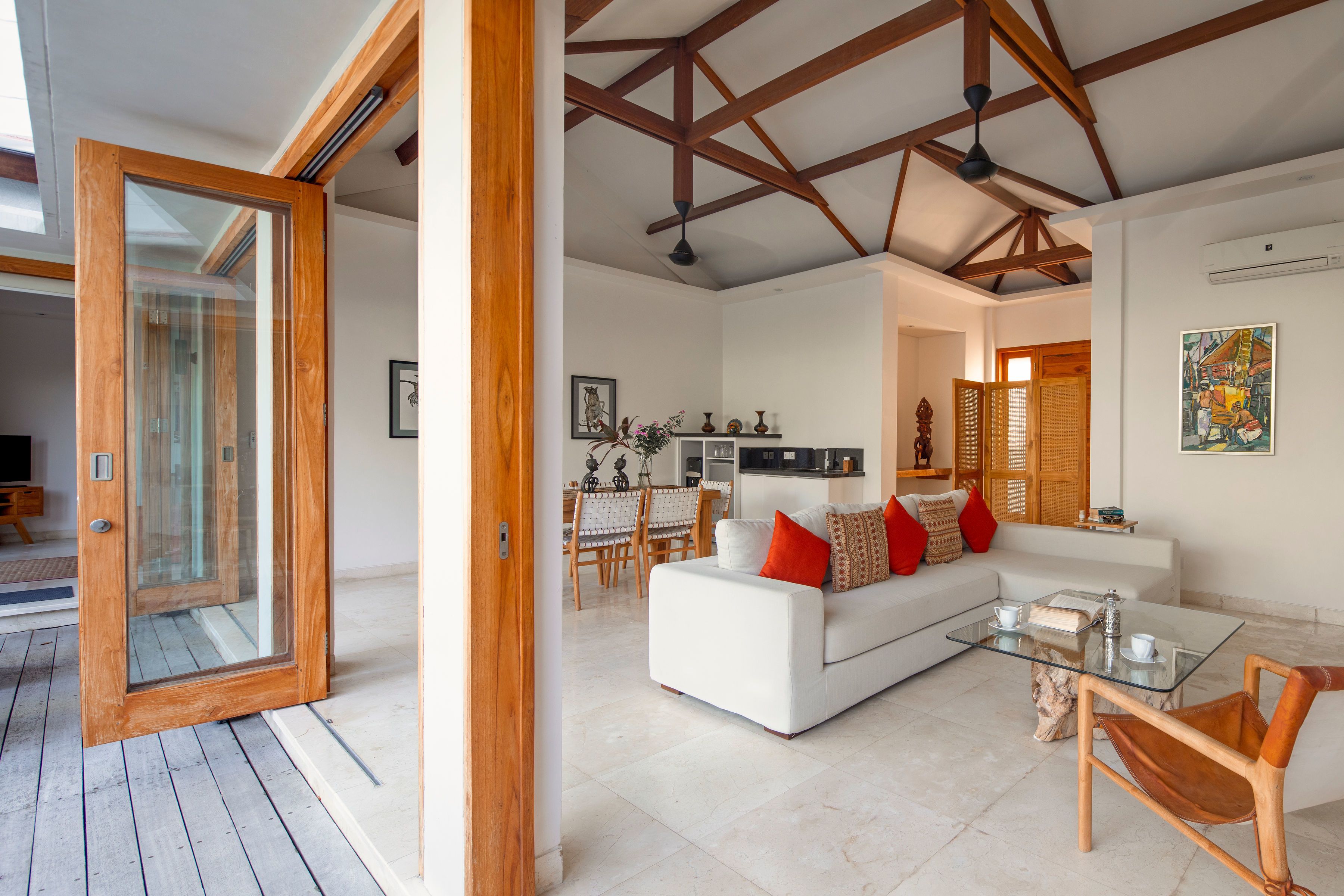 2 bedroom pool villa | living room | 50-inch flat-screen tv with cable channels, tv