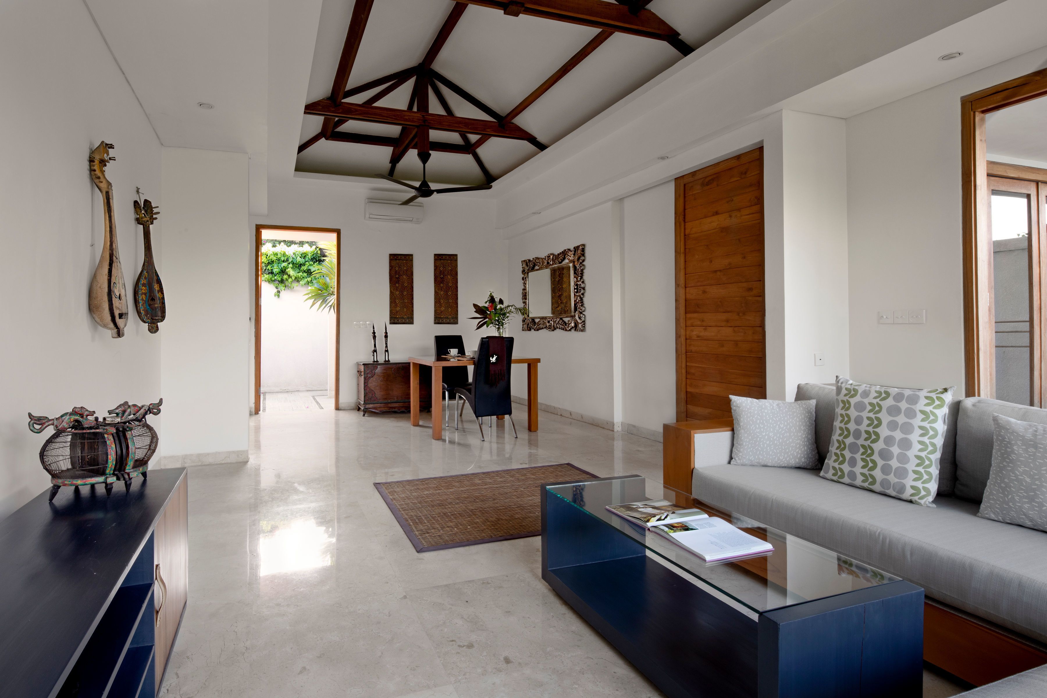 1 bedroom pool villa | living area | 50-inch flat-screen tv with cable channels, tv