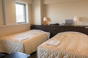 Desk, free WiFi, bed sheets