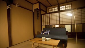 Japanese Style Villa Near Railway (Check-in instruction will be Emailed), Garden View | Living area - Le Machiya Mibu (Kyoto)