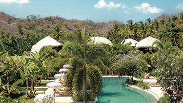 Villa, 1 Schlafzimmer, Poolblick | Ausblick vom Zimmer