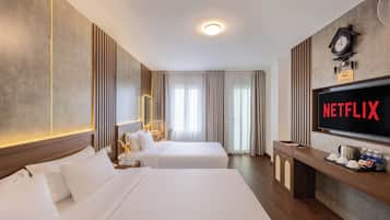 Perhehuone | Minibaari, pimennysverhot, silitysrauta/-lauta, ilmainen Wi-Fi