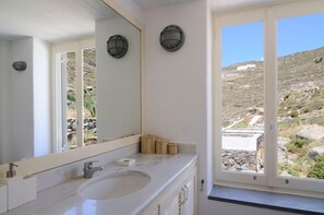 Villa, 5 Bedrooms, Pool Access, Sea View | Bathroom | Free toiletries, hair dryer, towels, soap - Villa Joy (Mykonos)