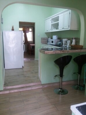 Standard House, 3 Bedrooms, Accessible | Private kitchen | Full-size fridge, microwave, oven, stovetop - Celestial Vacation Home (Gros Islet)