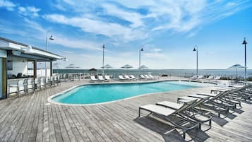 Indoor pool, seasonal outdoor pool, pool umbrellas, sun loungers