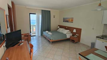 Executive Studio, Balcony, Sea View | In-room safe, desk, soundproofing, iron/ironing board (on request)