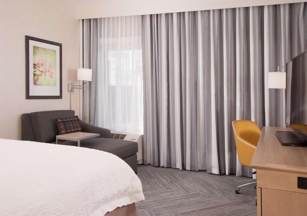 In-room safe, desk, laptop workspace, blackout drapes